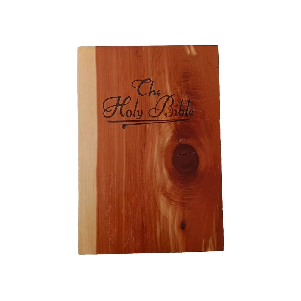 Holy Bible Memorial Edition Concordance 1976 Cedar Wood Box Vintage
